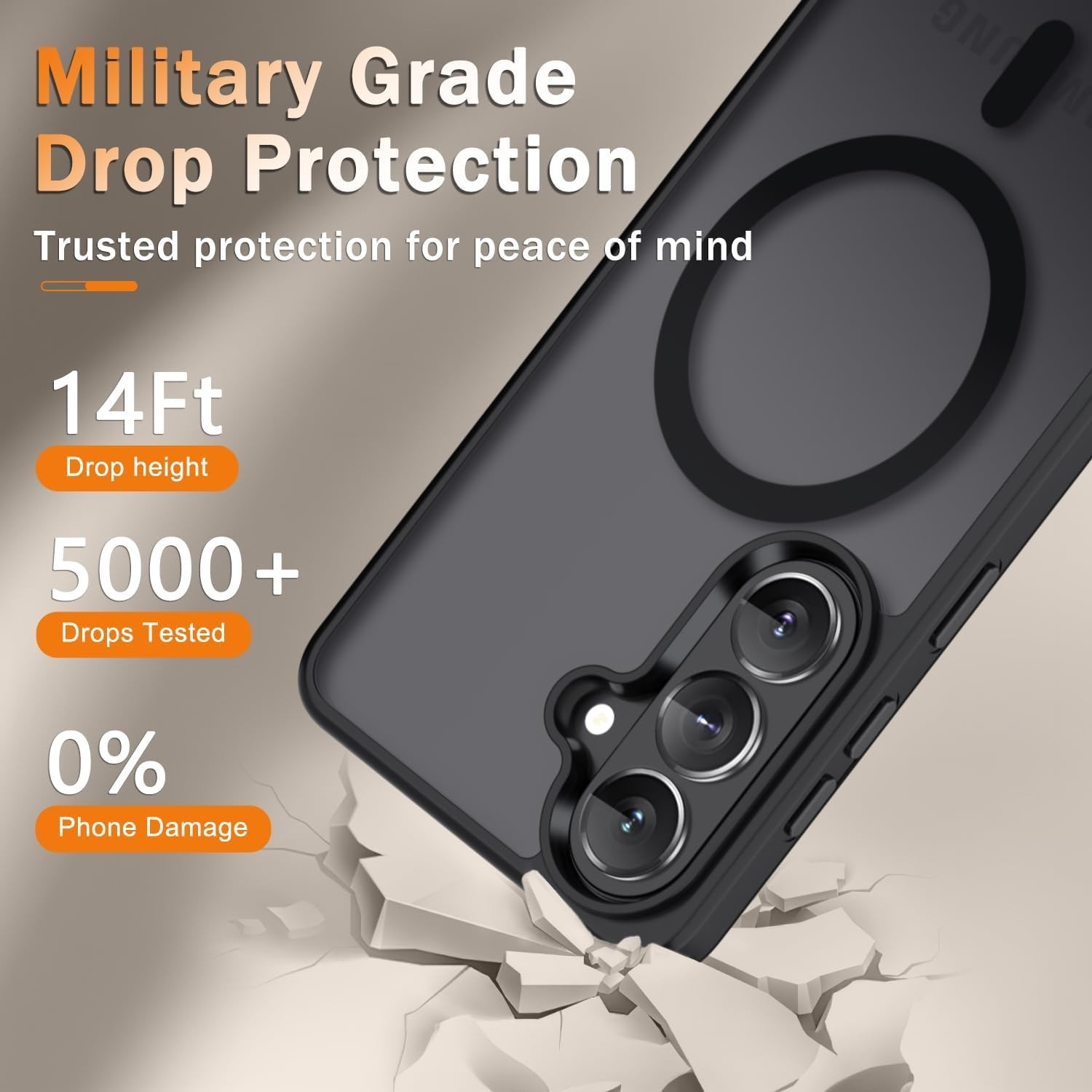 For Samsung Galaxy S26+ Plus Case Matte Magnetic Phone Cover 1x Screen Protector