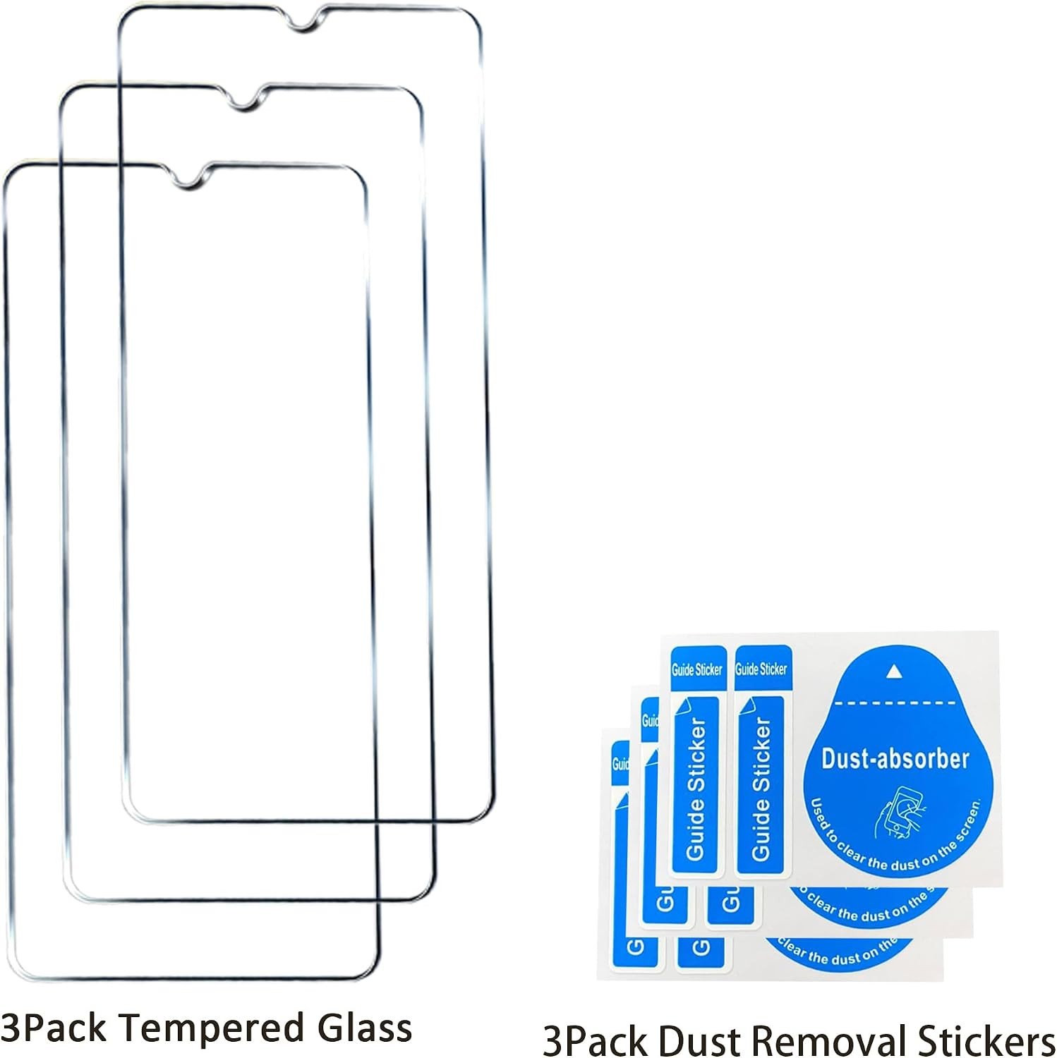 3PCS Tempered Glass Screen Protectors for TCL K32 5G TCL K33 5G Lively Jitterbug