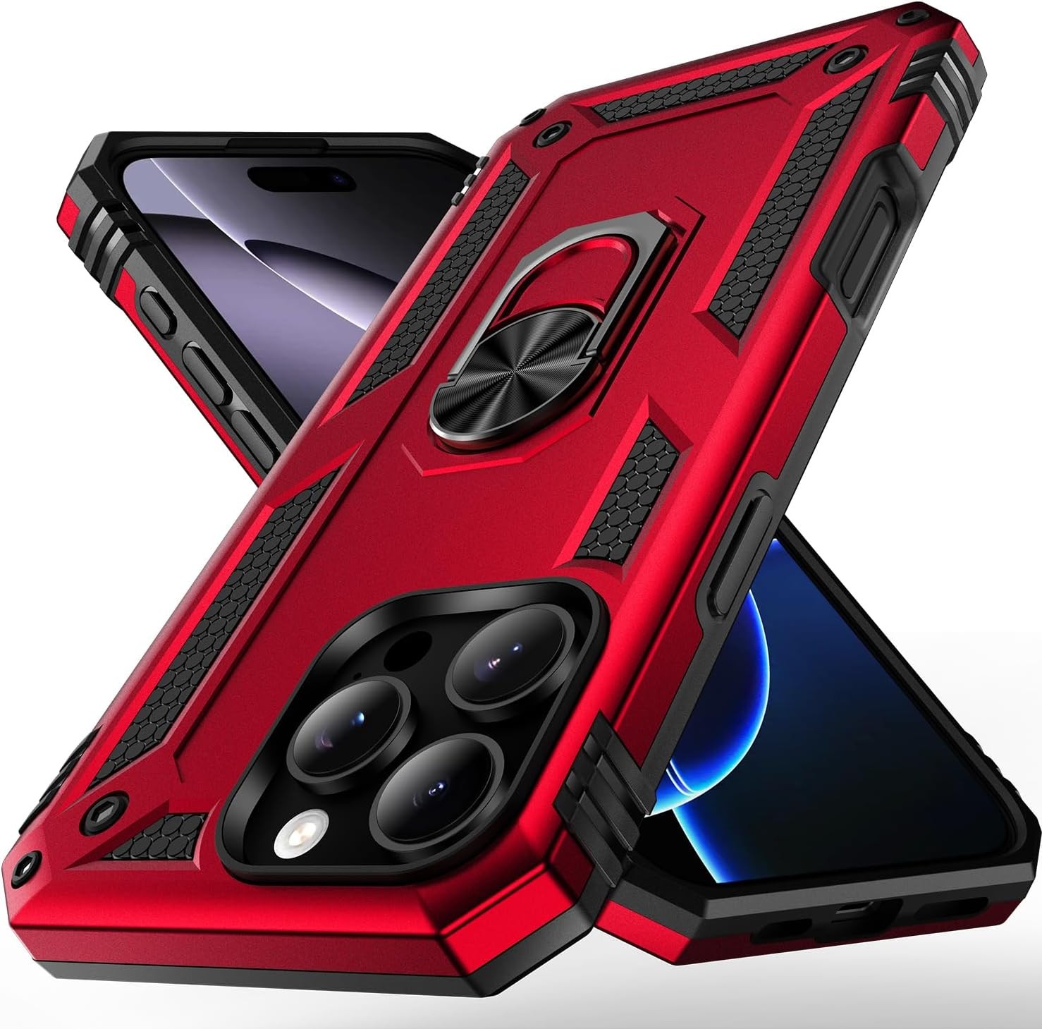 iPhone 16 Pro Max Case with Kickstand, Military-Grade Protective Armor, Heavy Du