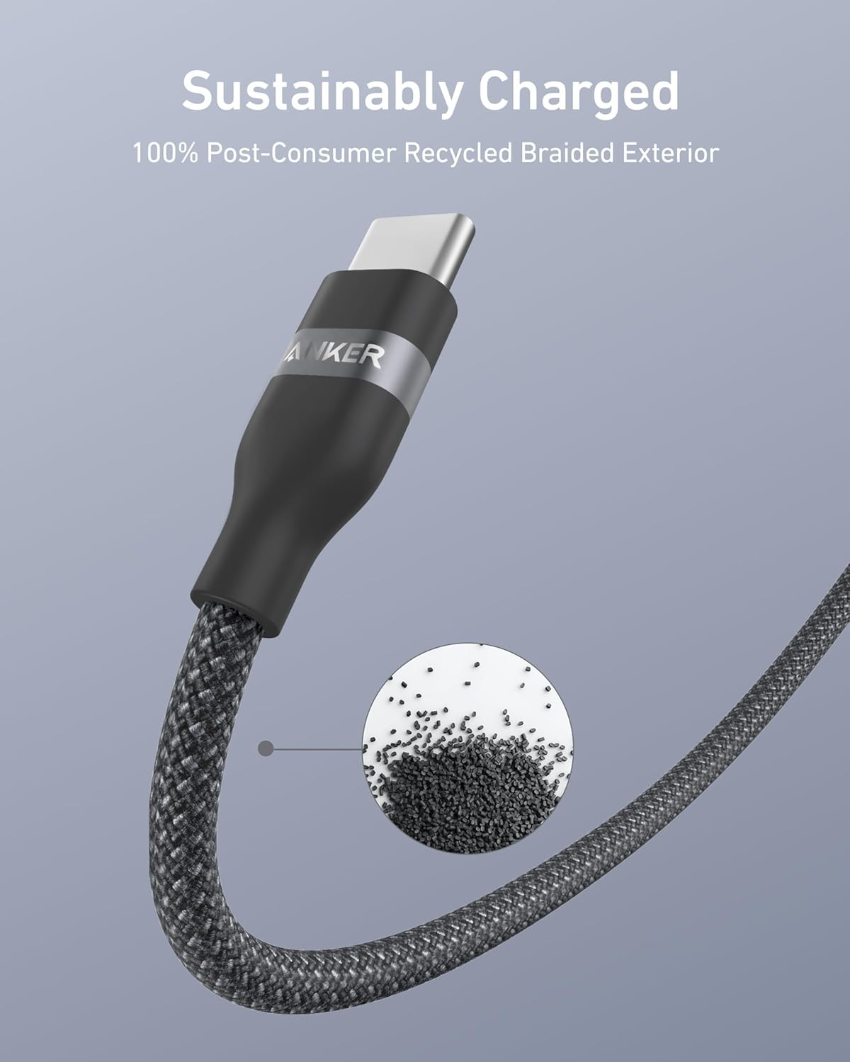 3FT Braided USB A to USB C Fast Charging Cable for iPhone 17, Samsung Note20