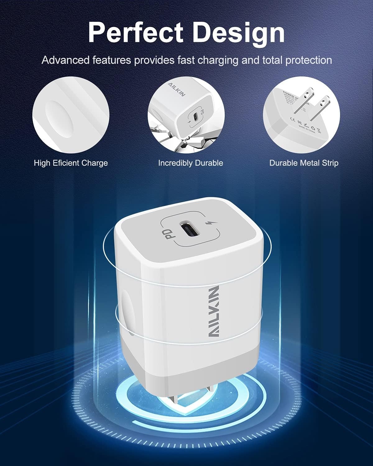 20W USB-C Fast Charger Adapter for iPhone 17 16 15 14 13 Pro Max