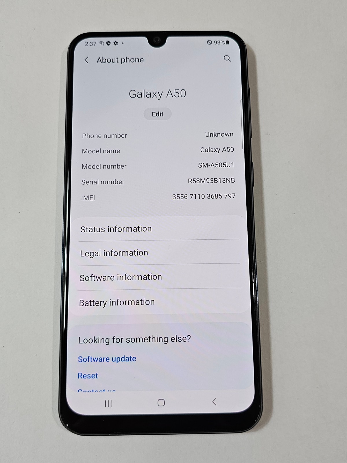 Samsung Galaxy A50 SM-A505U 64GB Black Factory Unlocked Smartphone