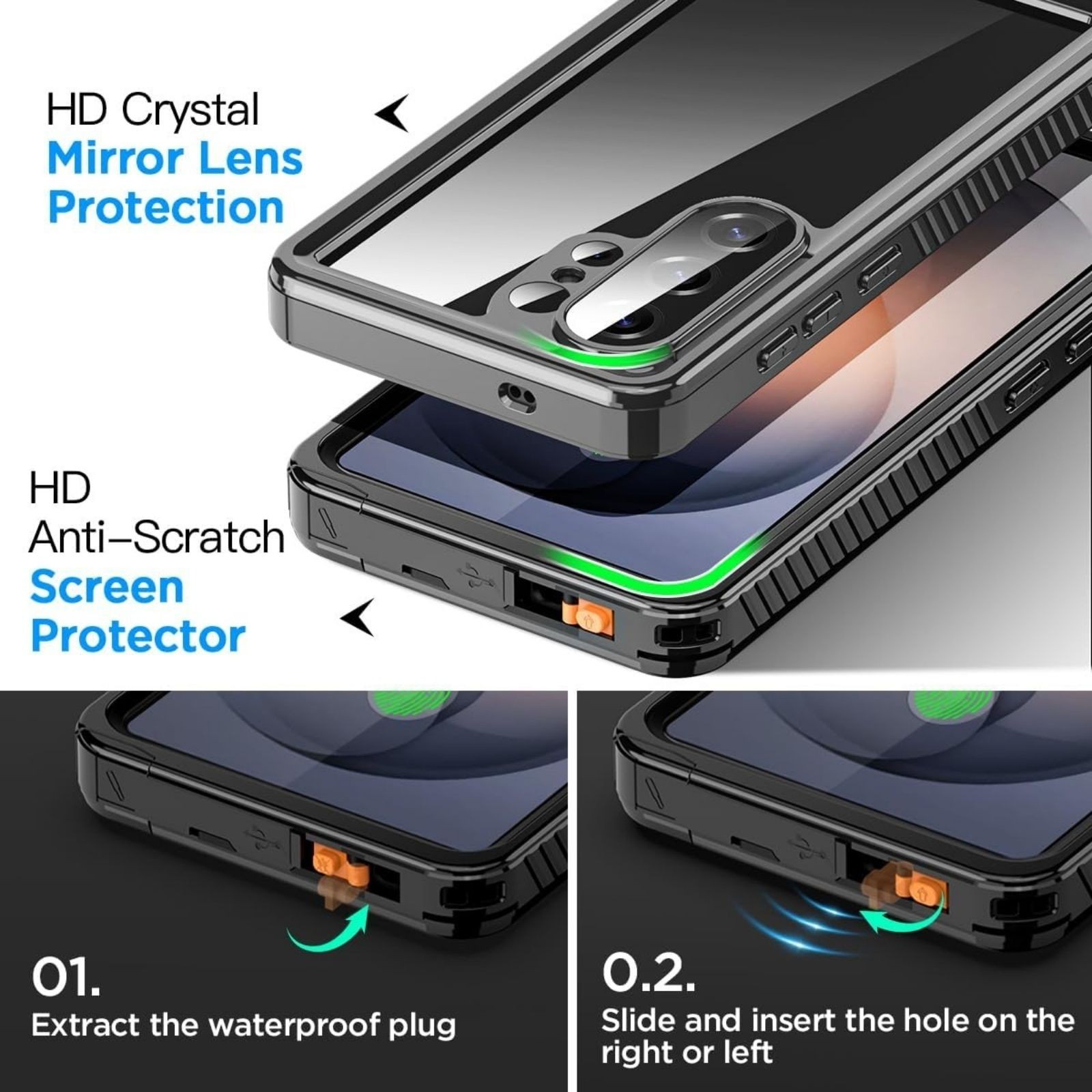 Samsung Galaxy S26 Ultra Case Waterproof Clear Shockproof Dustproof Full Body
