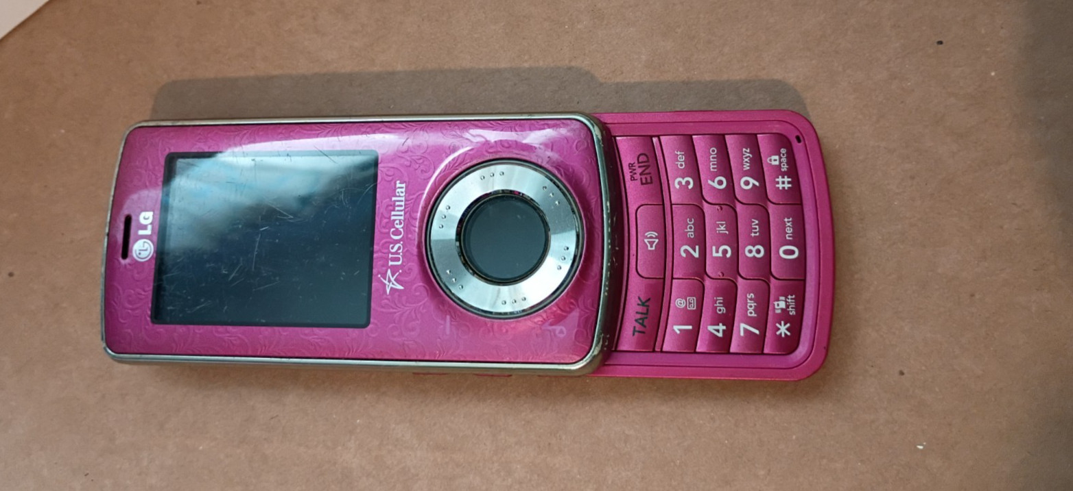 LG UX585 Rare Pink Slider Phone US Cellular Circular Touchscreen