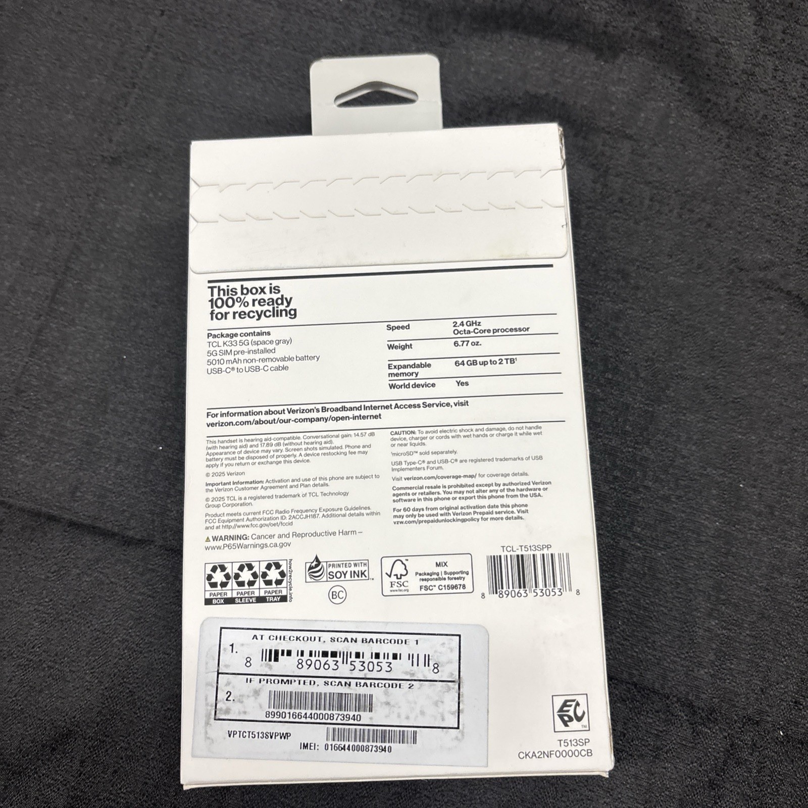 Motorola One 5G Ace – 64 GB – Gray (Verizon)
