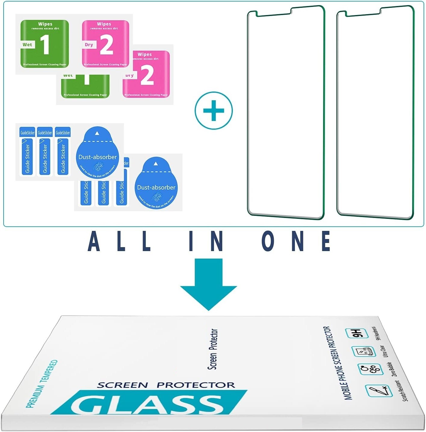 For LG Stylo 4,Stylus 4 Screen Protector Tempered Glass Bubble Free 3 Pack-Clear
