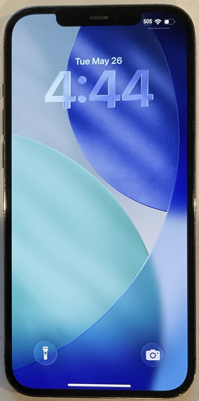 USED GSM UNLOCKED, GRAPHITE iPhone 12 PRO MAX, 256GB A2342 MG9F3LL/A FOR REPAIR