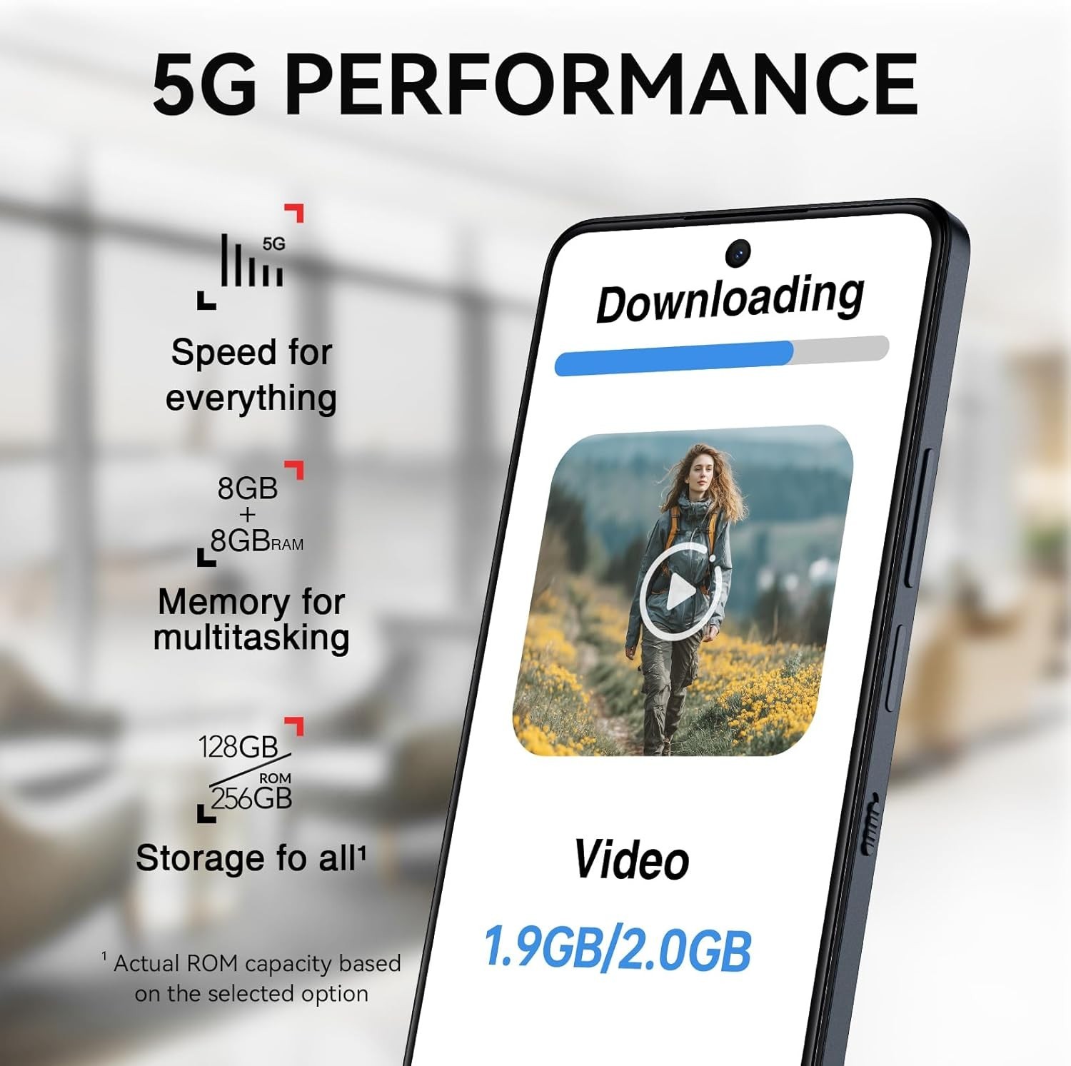 TCL 60 XE NXTPAPER 5G T705M Factory Unlocked 8GB RAM 128GB Space Blue Good
