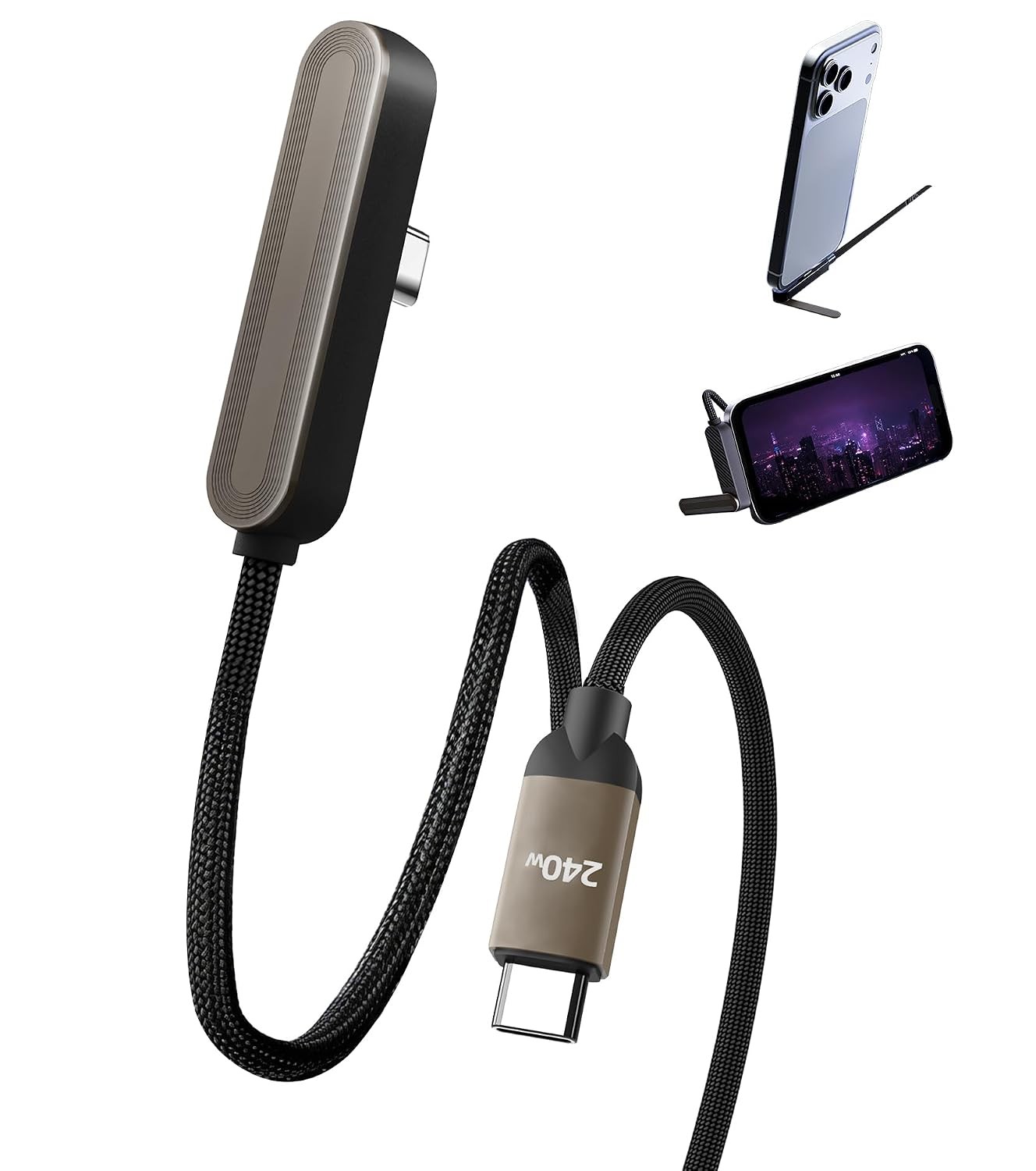 240W USB-C Fast Charger Adapter for iPhone 17, 16, 15 Series, 5Ft Cable