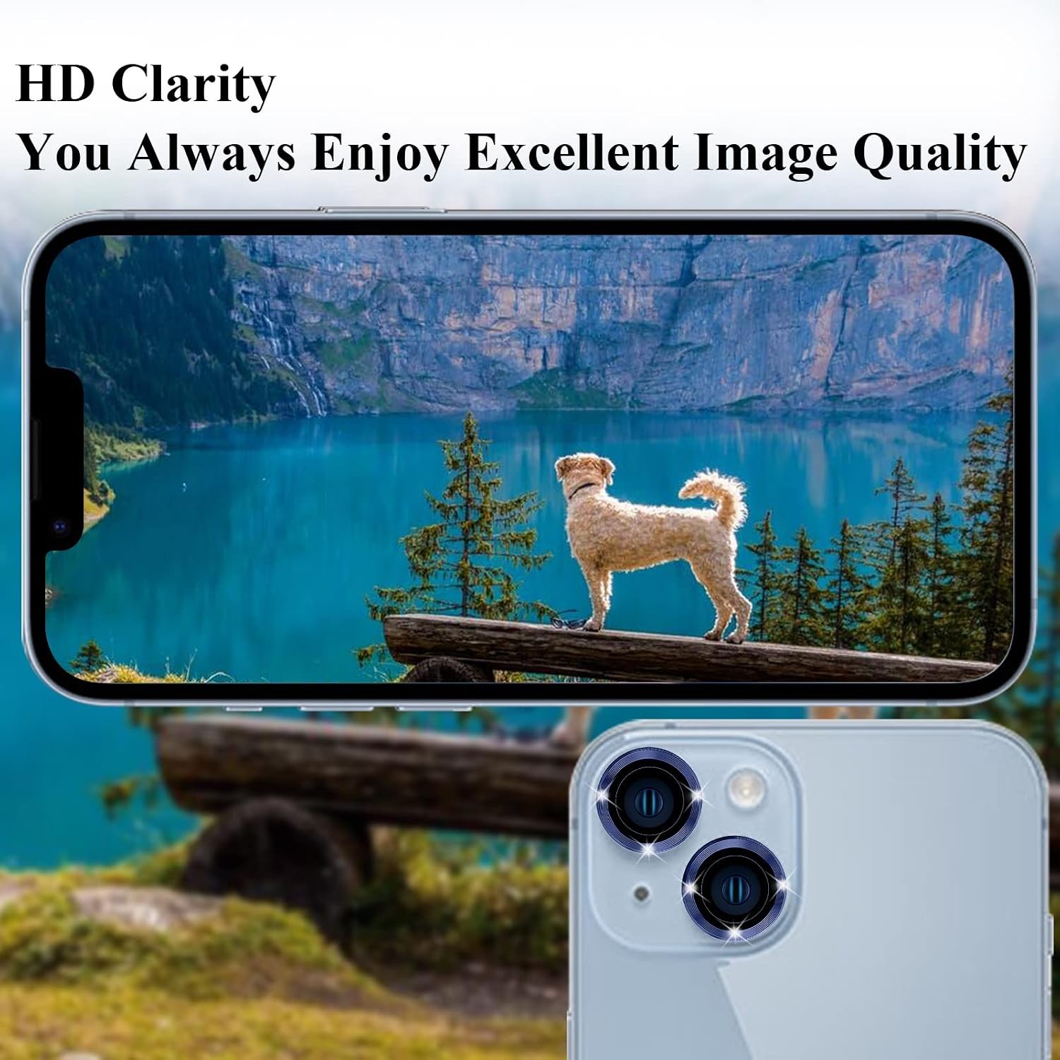 Camera Lens Protector for iPhone 14/Plus – Blue, Ultra Clear/Thin