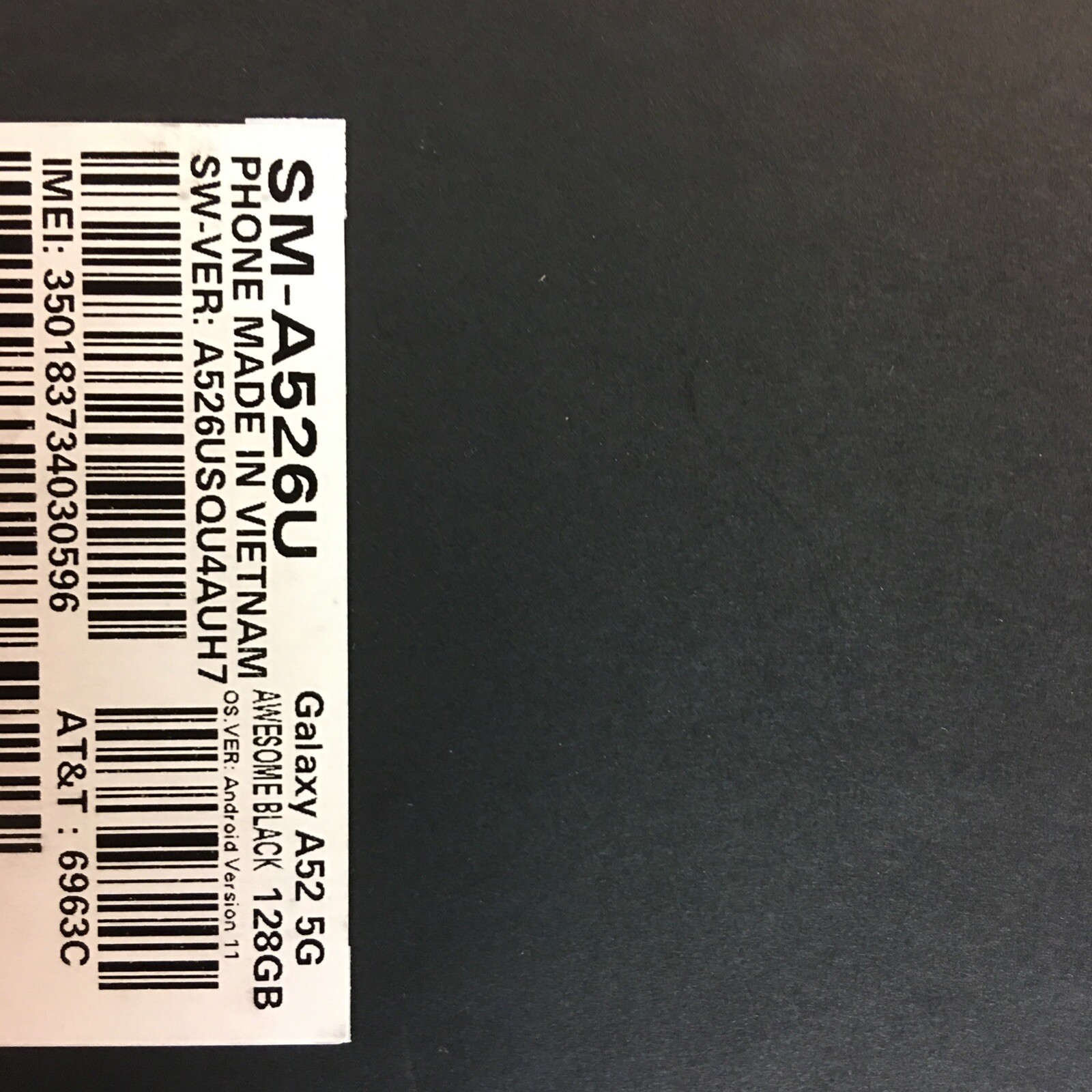 Brand New Samsung Galaxy A52 5G – 128GB – Awesome Black (AT&T) (Single SIM)