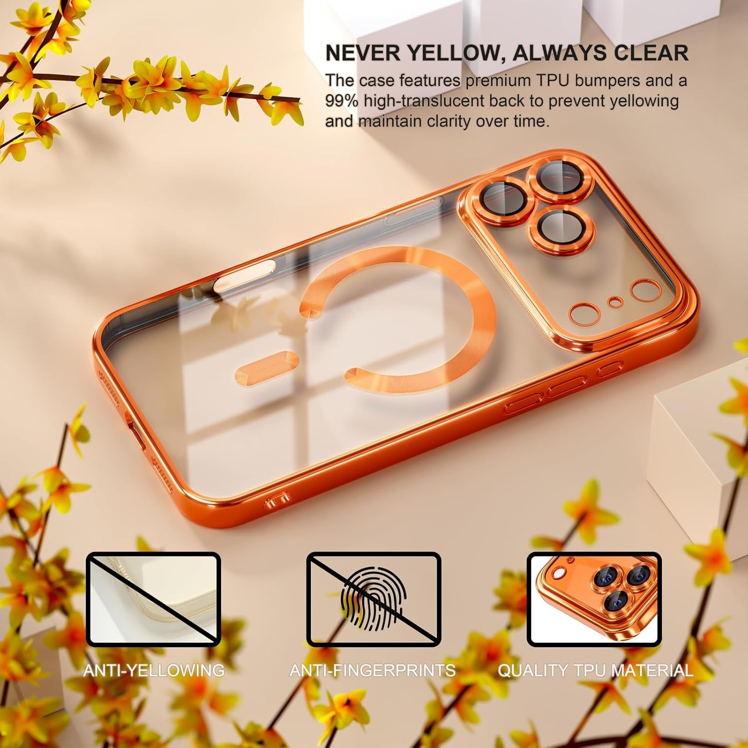Magnetic for iPhone 17 Pro Max Case [Never Yellowing] [Military Grade Drop Prote