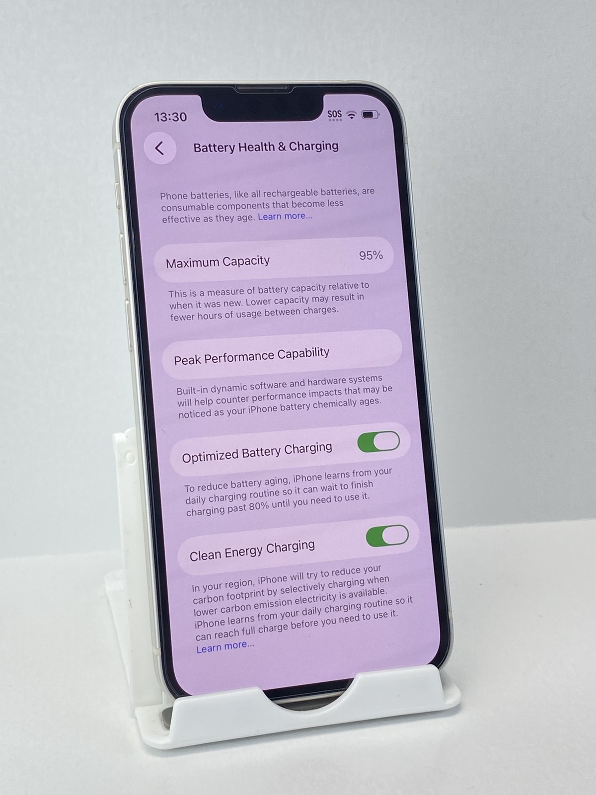 Apple iPhone 13 Mini A2481 256GB Starlight 95% battery health Unlocked