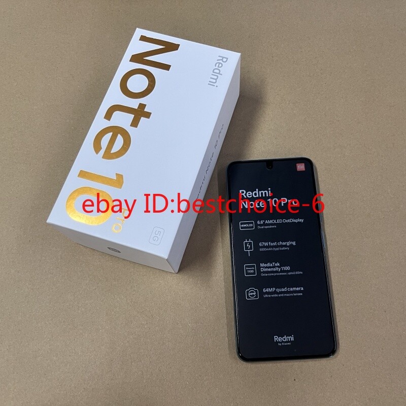 Unlocked Xiaomi Redmi Note10 Pro 5G-Dual SIM 128GB All colors New Sealed 5000mAh