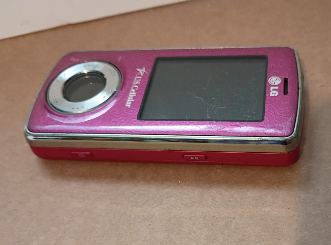 LG UX585 Rare Pink Slider Phone US Cellular Circular Touchscreen