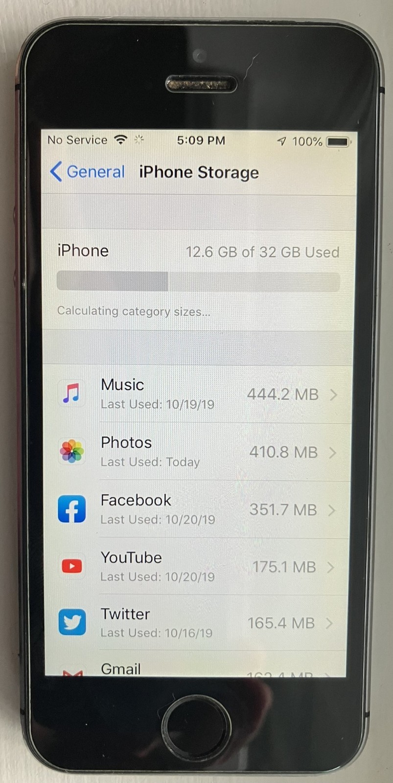 Apple iPhone 5s 32GB Space Gray Unlocked w/ Matching Box ~ Touch ID Tested VG+