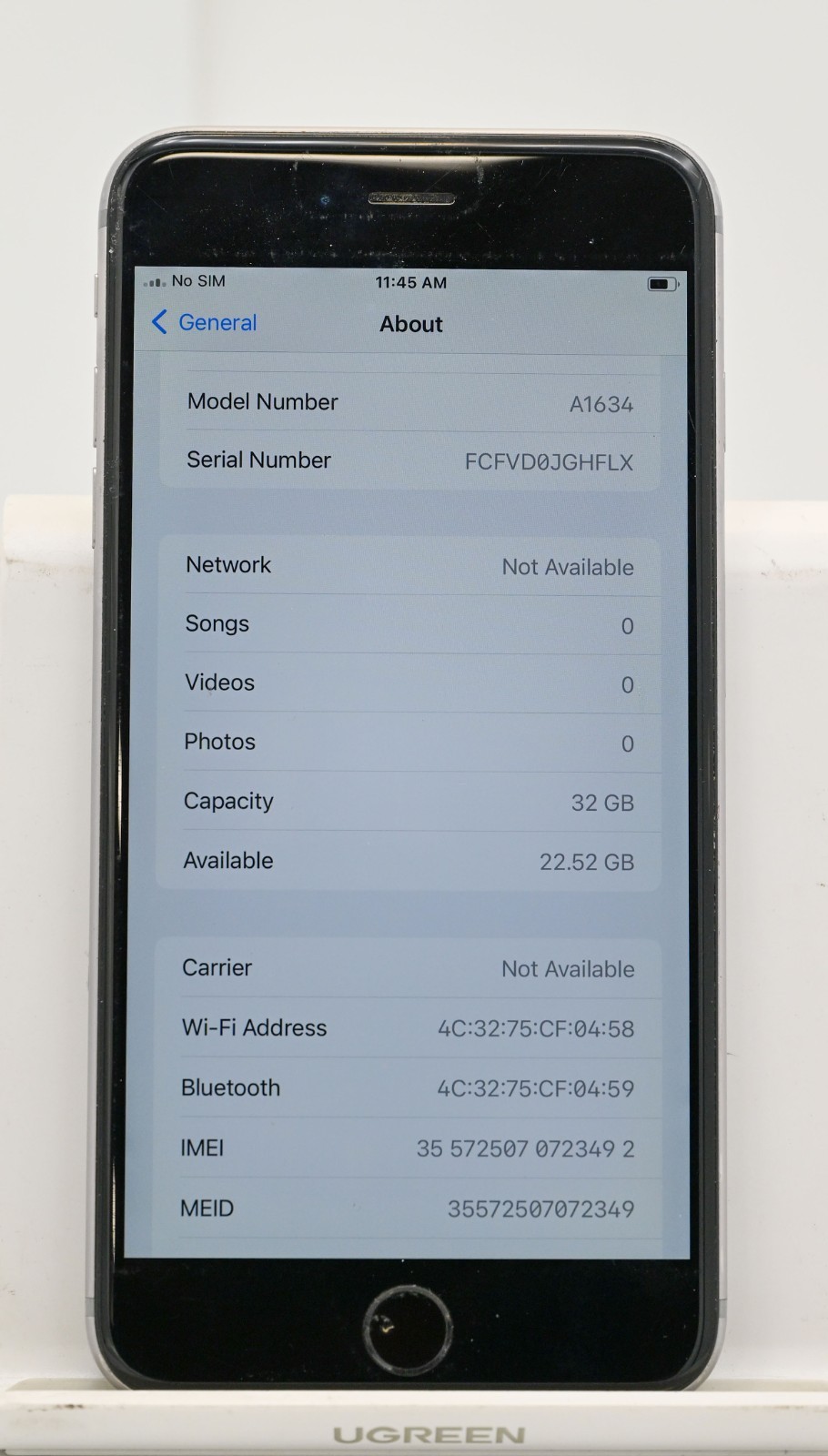 Apple iPhone 6s Plus A1634 (MN2Q2LL/A) 32GB Unlocked Battery Service Recommended