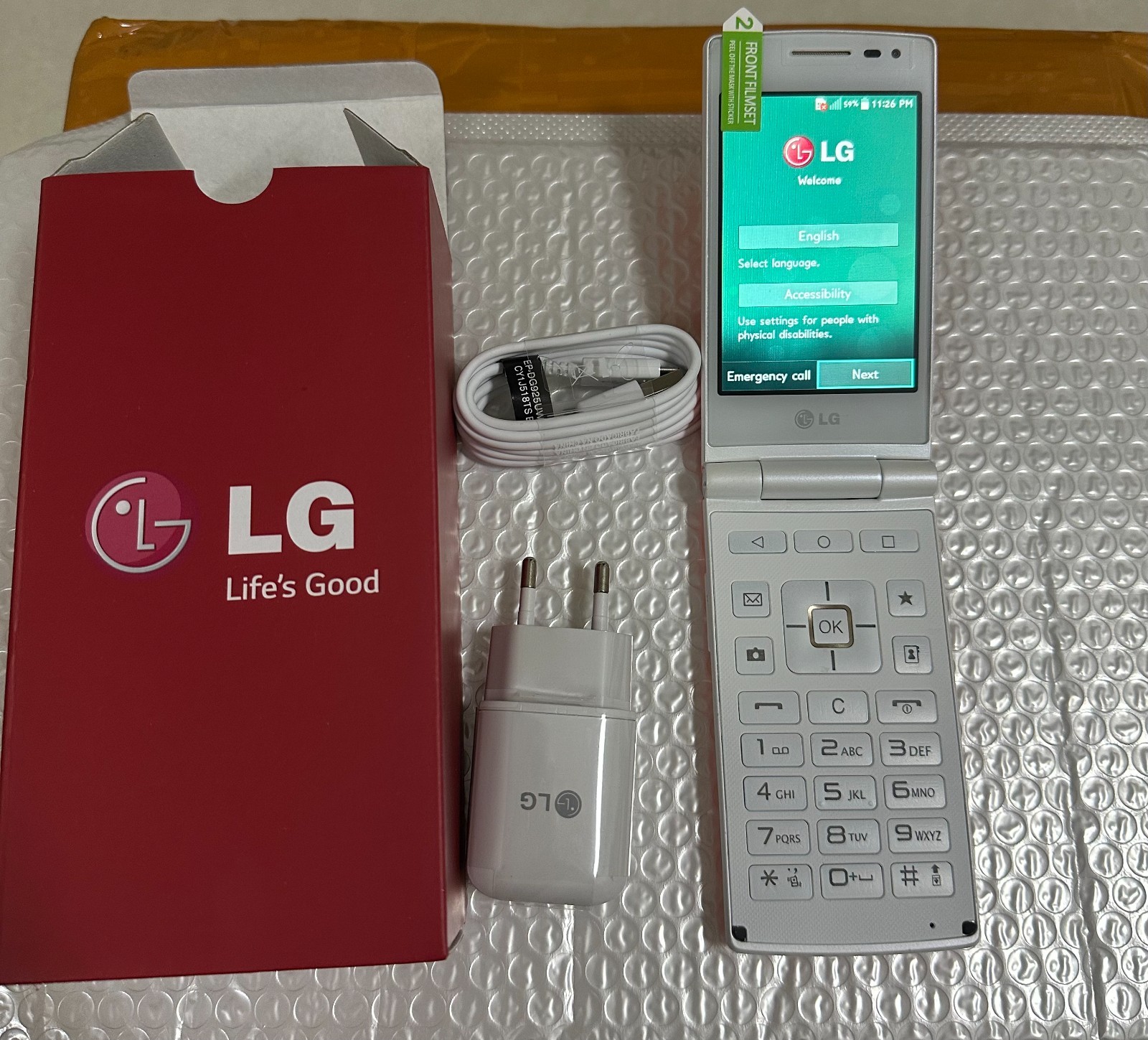LG Ice Cream Smart F440L 8GB 4G Flip LTE Unlocked QuadCore Android Smartphone
