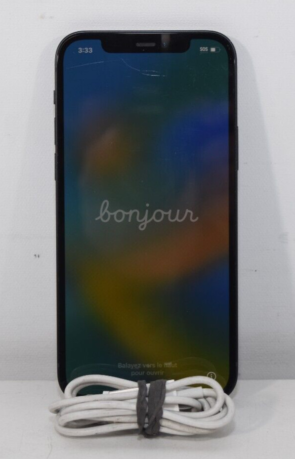 Apple iPhone 12 A2172 64GB AT&T (CDMA/GSM) Black MGEF3LL/A – Good