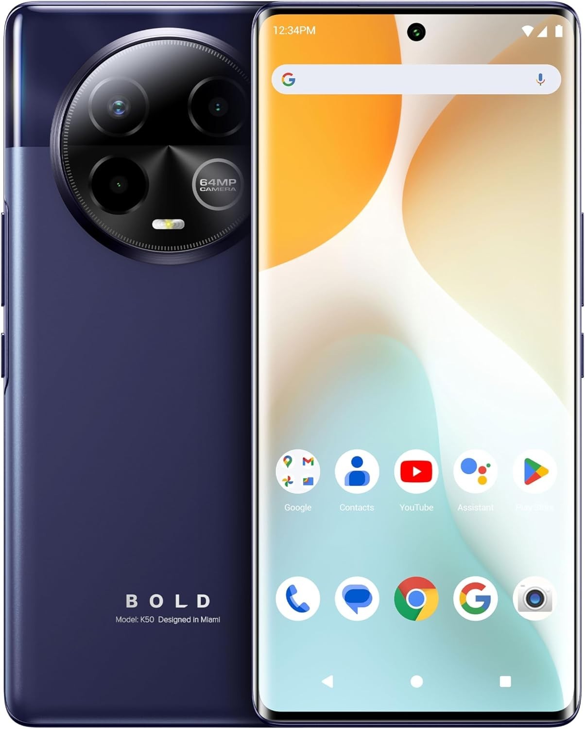 BLU|Bold K50|5G|Unlocked|6.7” FHD+ 3D AMOLED|256/8GB|Triple 64MP Camera|Purple