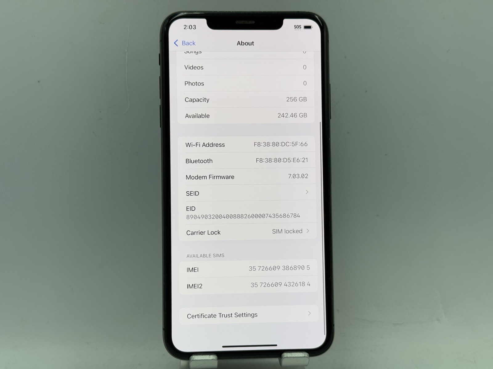 Apple iPhone XS Max – 256GB (AT&T) A1921 | 92% batt | Tested & Working! Grade B