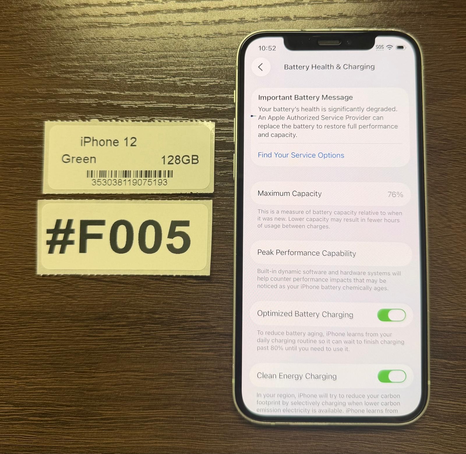 Apple iPhone 12 128GB Green -Unlocked- Read Seller Notes