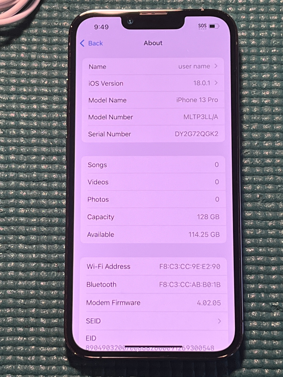 Apple iPhone 13 Pro – 128GB – Graphite (Unlocked) A2483 (CDMA + GSM)