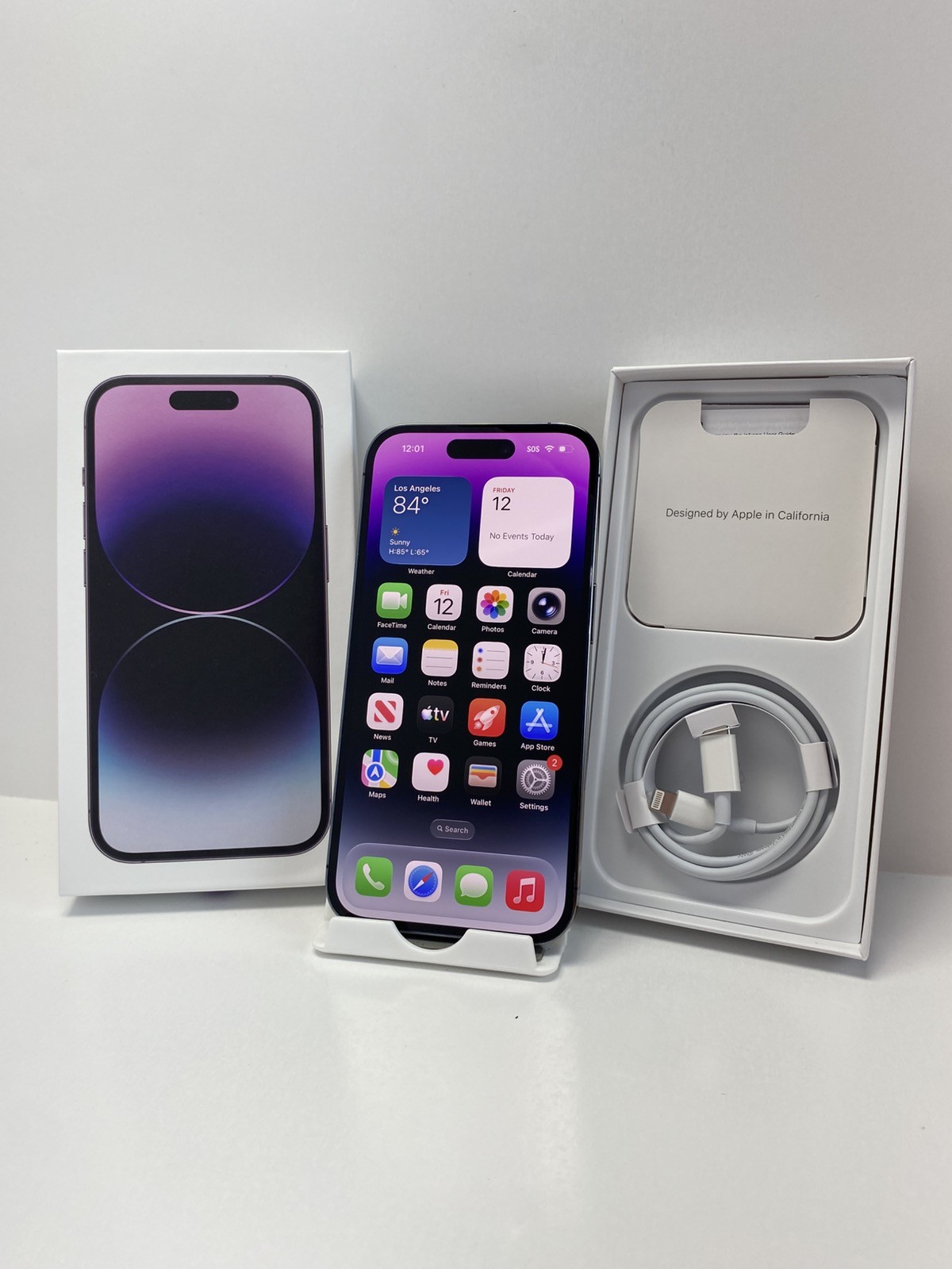 Apple iPhone 14 Pro A2650 512GB Purple 98% battery health Clean IMEI Unlocked