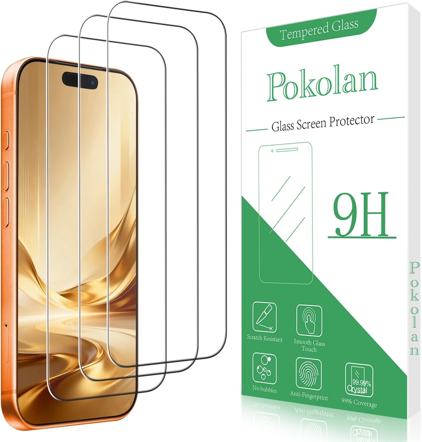 3 Pack Screen Protector for iPhone 17 Pro Max, Anti Scratch & Bubble Free, HD Cl