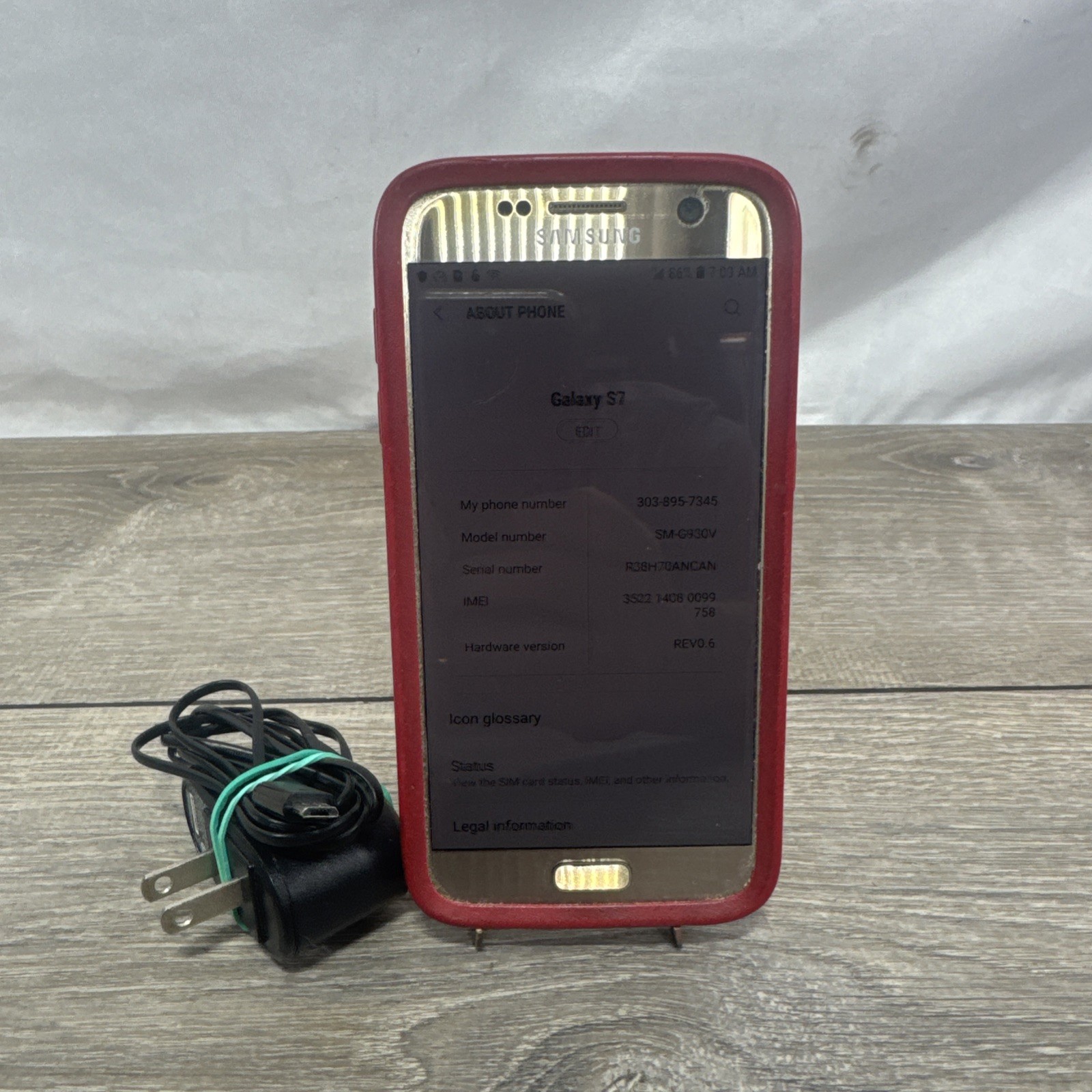 Samsung Galaxy S7 Edge SM-G930V 32GB Gold Verizon Smartphone – Works