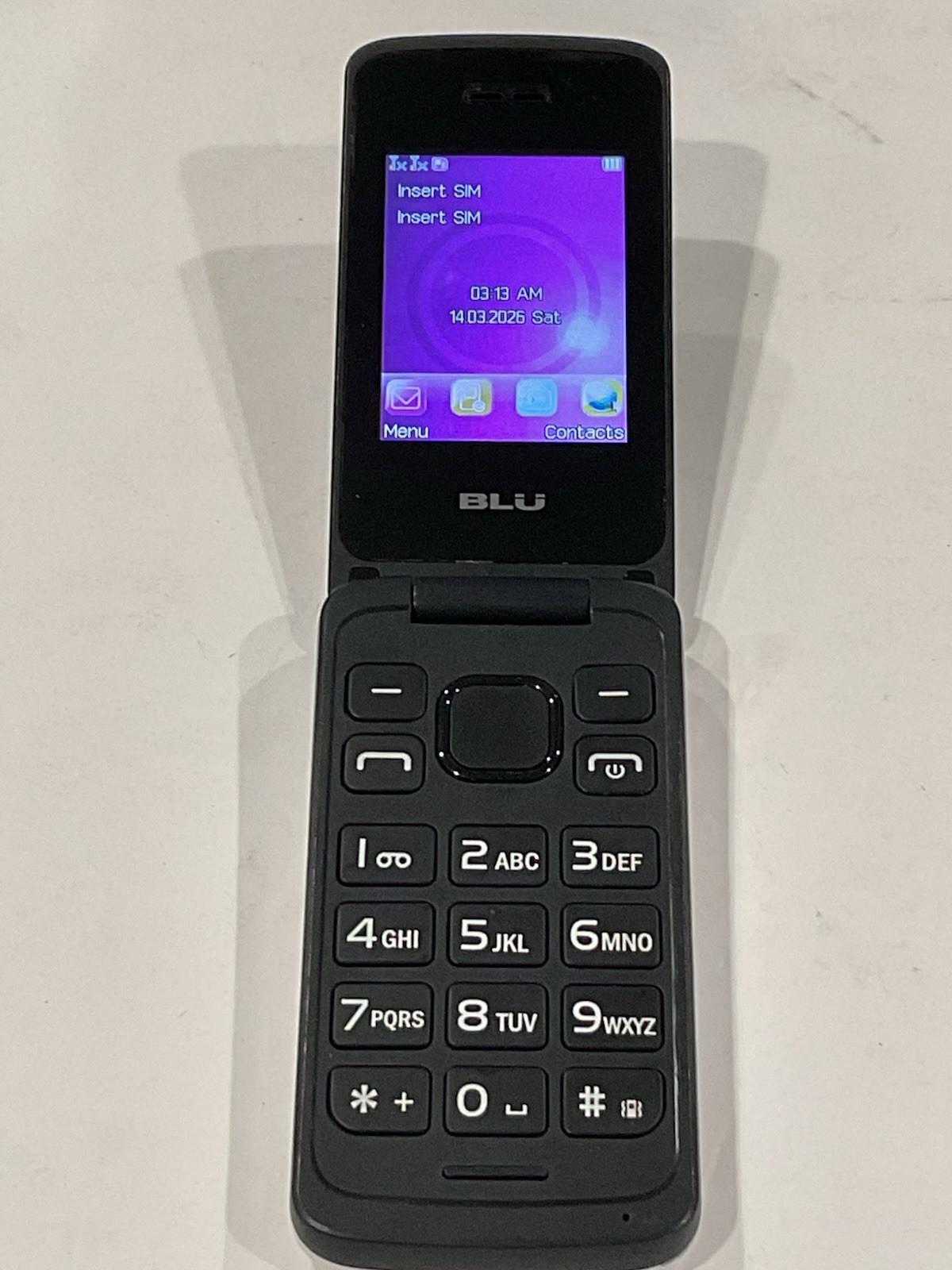 Rare Worldwide BLU Diva Flex 3G Dual Sim GSM QUAD Band Small Flip Cell Phone