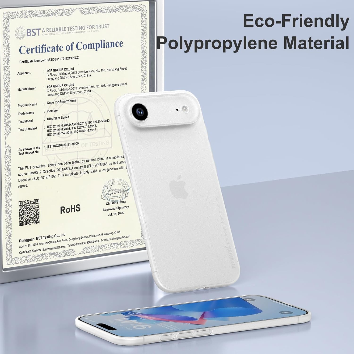 iPhone 17 Air Ultra Thin Case 0.3mm Lightweight Matte Hard Cover with Camera Pro