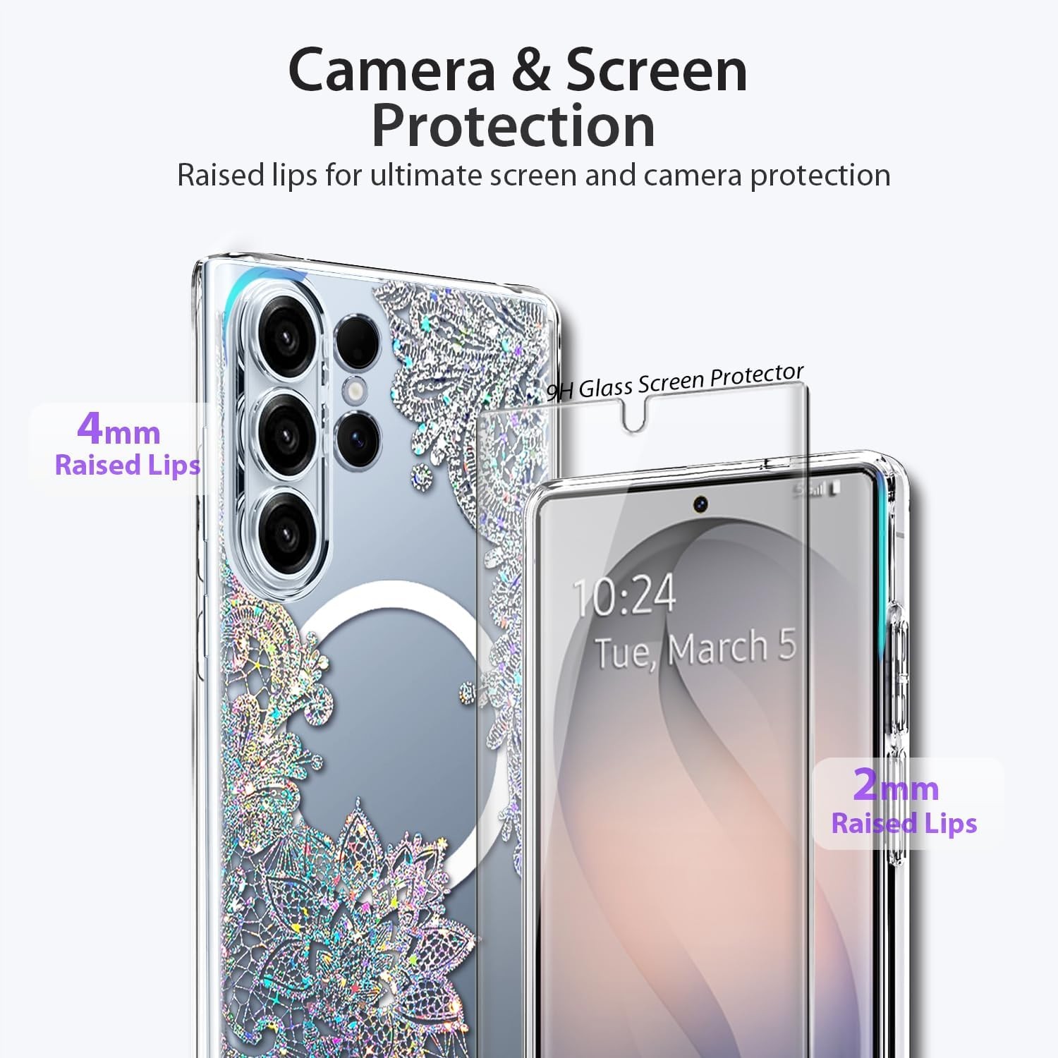 Magnetic for Samsung Galaxy S26 Ultra Case, Cute for Women Girls, 10FT Protectiv