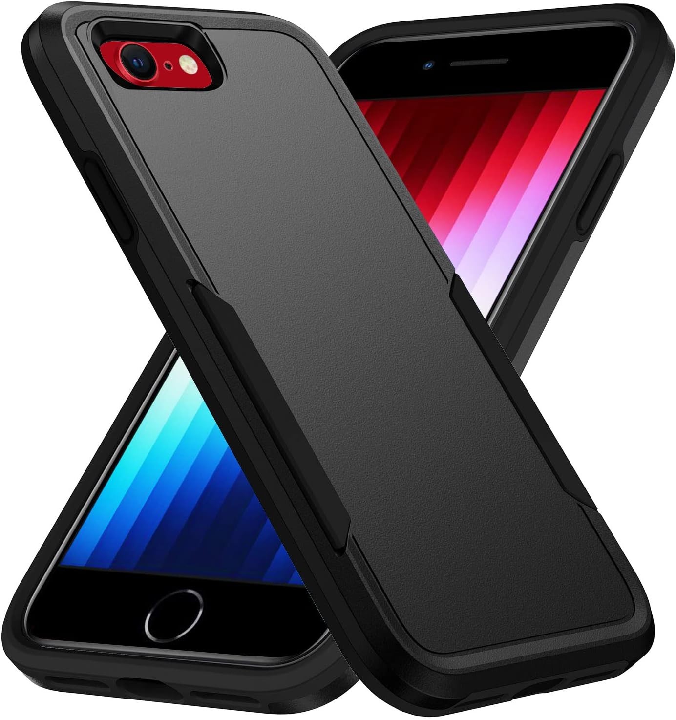 iPhone SE 2020/2022 Case, Heavy Duty Shockproof Protection, Wireless Charging –