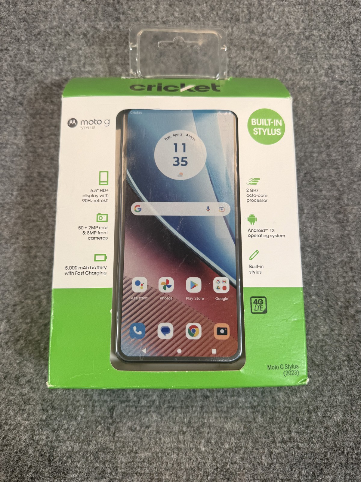 Motorola Moto G Stylus 2023 Smartphone 128GB 4G LTE Cricket Android Unlocked