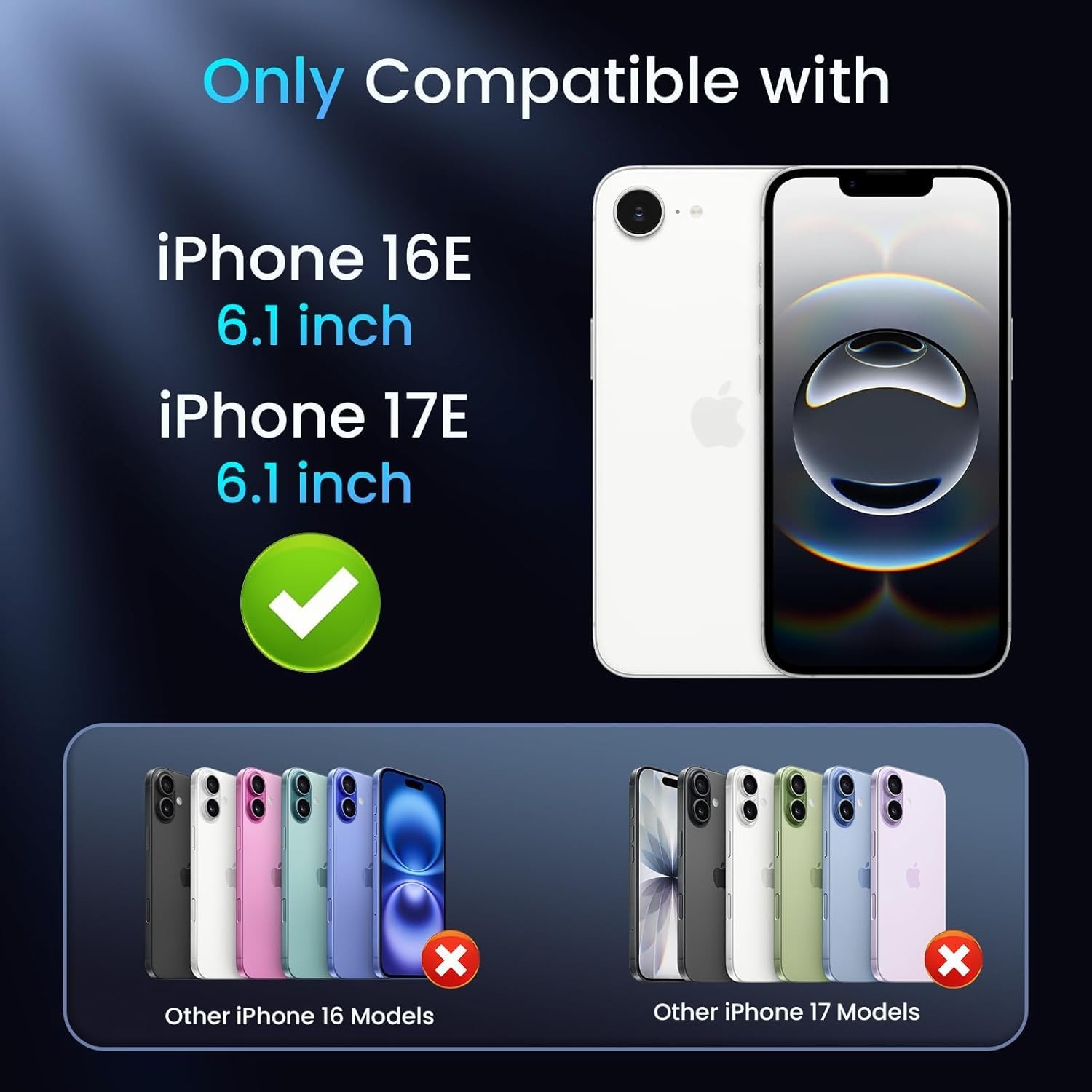 For iPhone 16e & 17e Case with Shockproof Protection & Screen Protector MagSafe