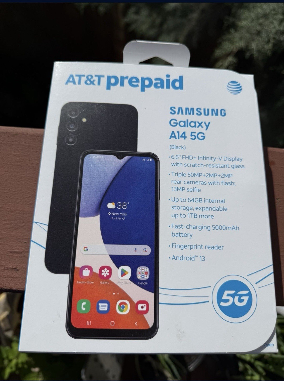 Samsung Galaxy A14 5G SM-A146U 64GB Black AT&T Brand New Sealed PREPAID PHONE