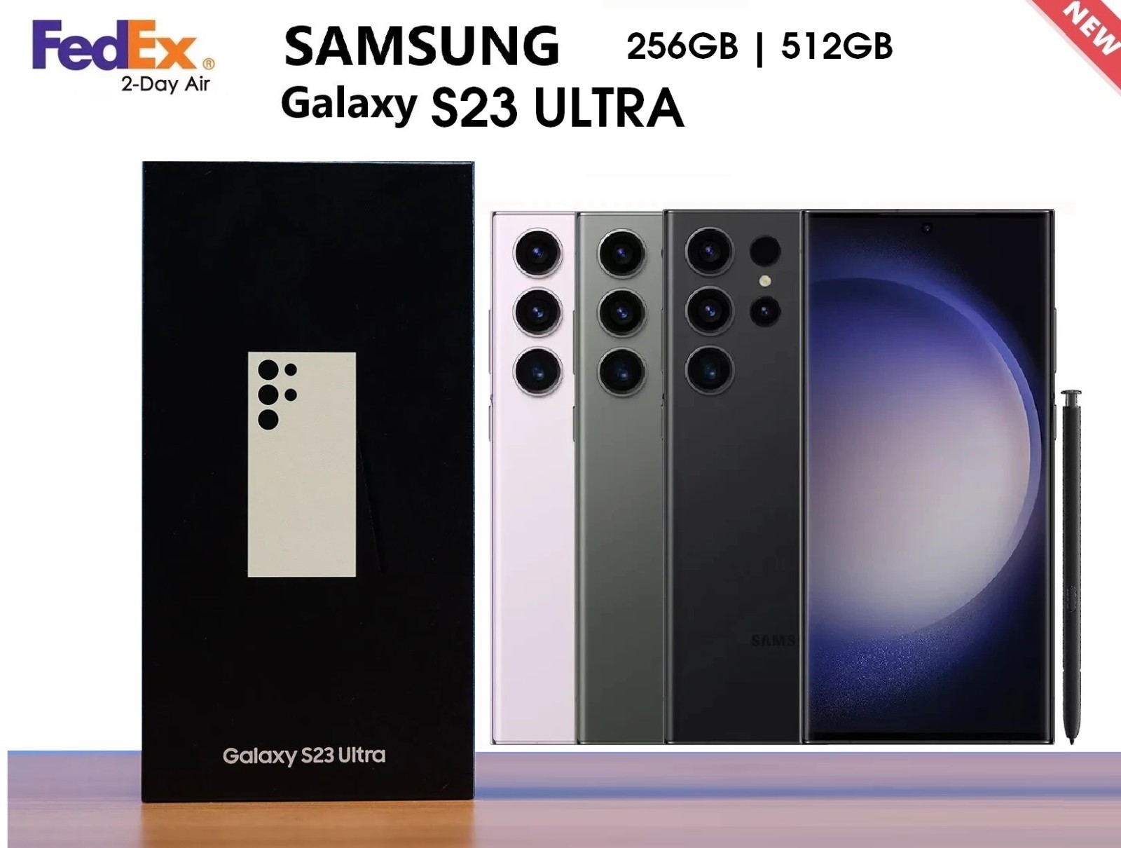 NEW Samsung Galaxy S23 Ultra 5G Fully Unlocked S918U 256GB/512GB – All Colors