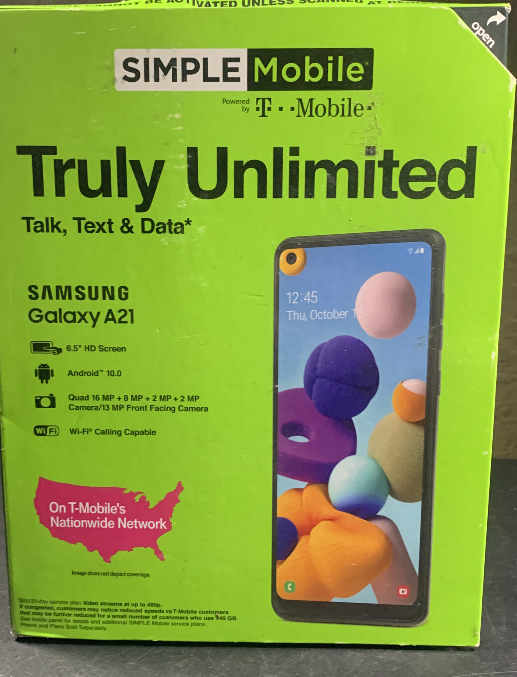 ⚡️Simple Mobile Samsung Galaxy A21 32GB 6.5″ (Black) 🆕 No Sim Card Included⚠️