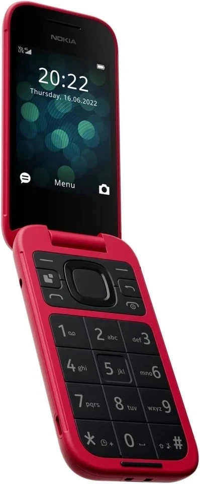 Original Nokia 2660 Flip 4G 2-SIM 128MB+48MP S30+OS Unlocked Flip Mobile Phone