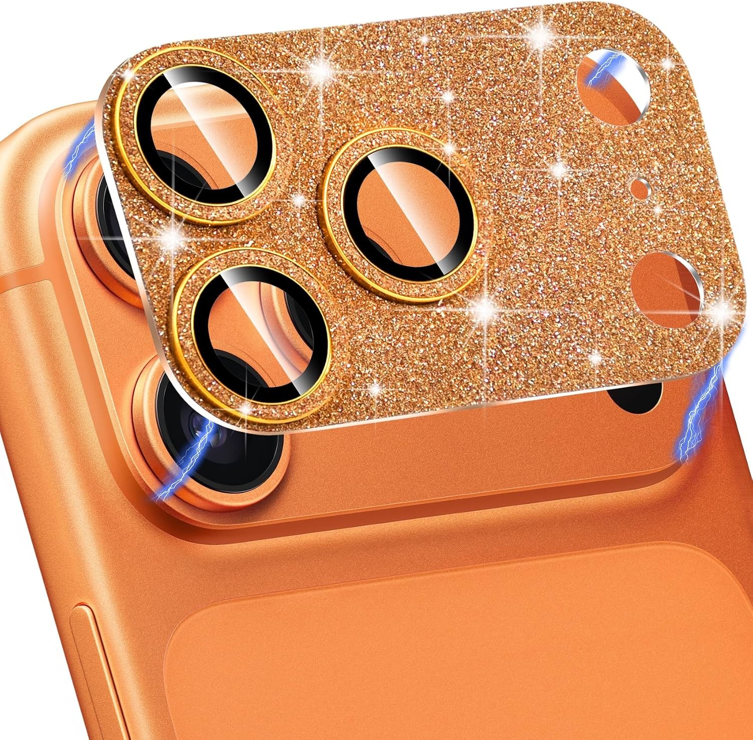 9H Tempered Glass Camera Lens Protector for iPhone 17 Pro Max, Orange