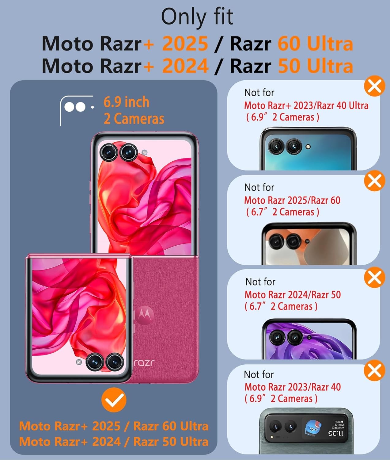 Motorola Razr Plus 2025/2024 Case Clear Shockproof Scratch Resistant Phone Cover