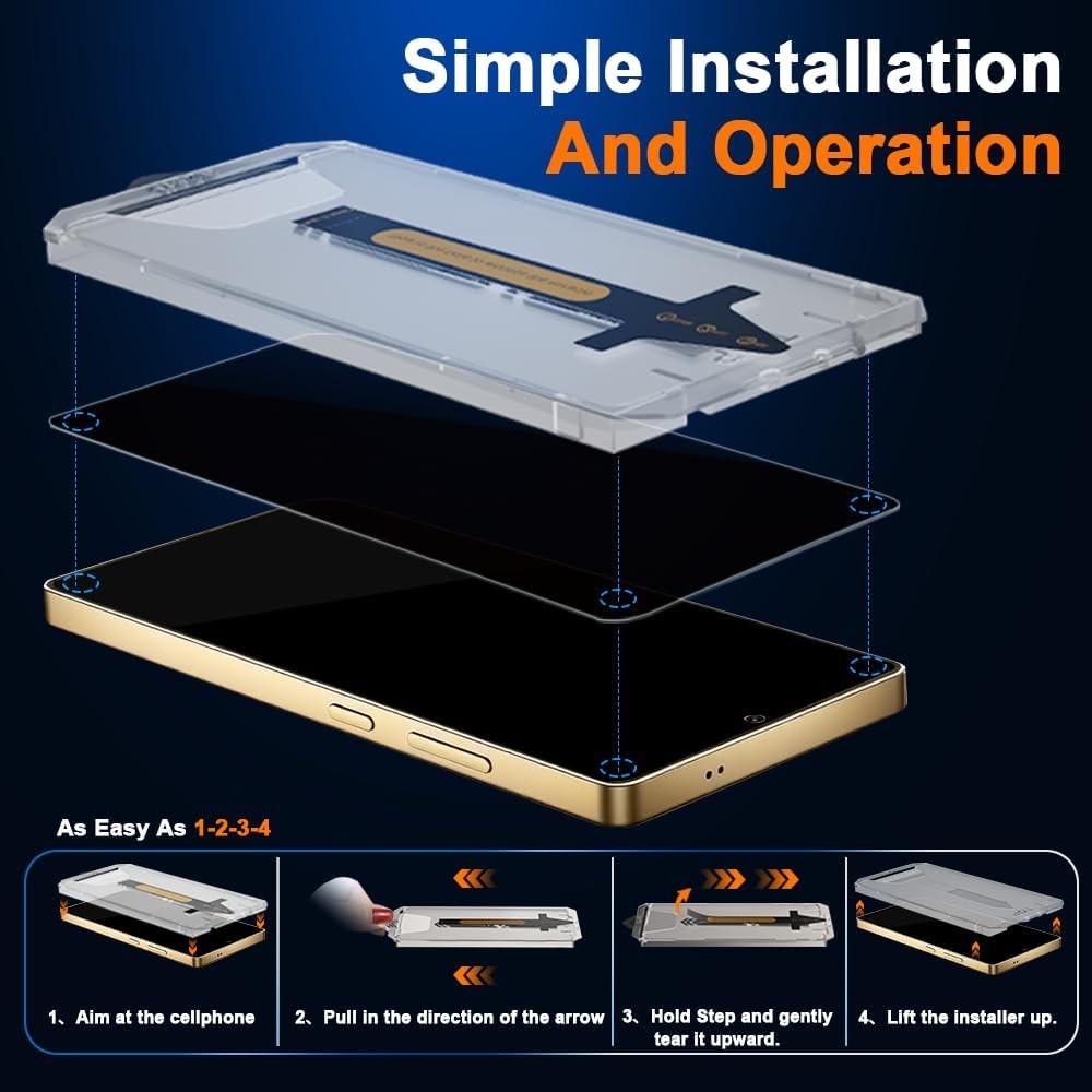 2-Pack Tempered Glass Screen Protectors with Dust-Free Kit for Samsung Galaxy S2