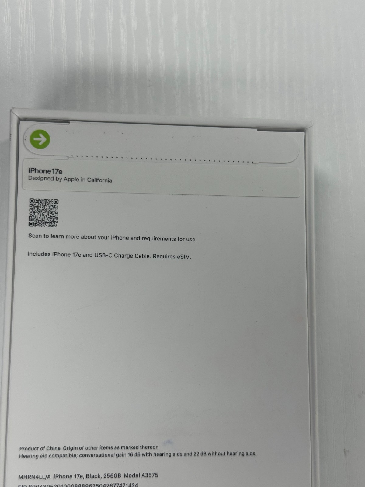 Apple iPhone 17e – 256GB – Black (Xfinity) – New Sealed