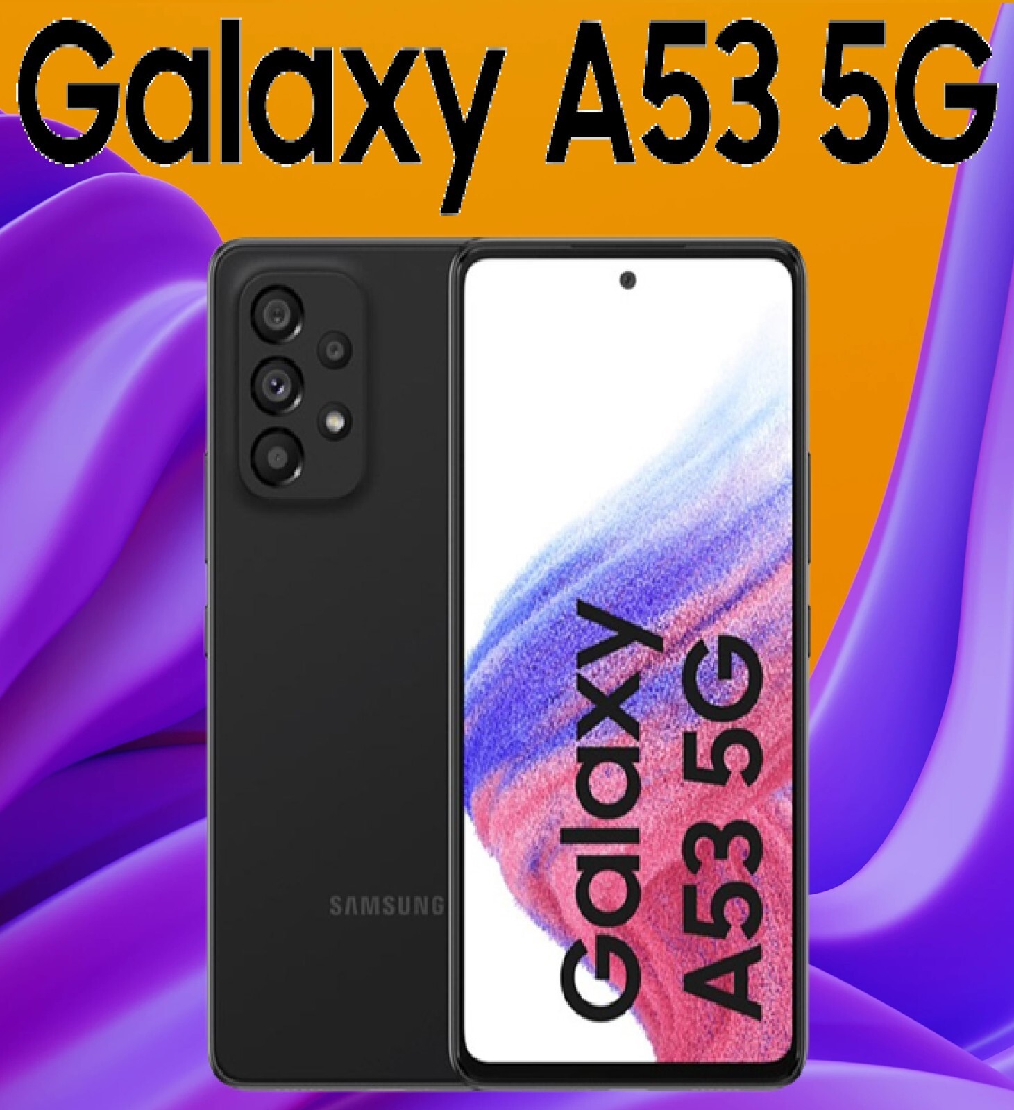 Samsung Galaxy A53 5G 128GB Black SM-A536 Unlocked T-Mobile AT&T FedEx 2 Ship
