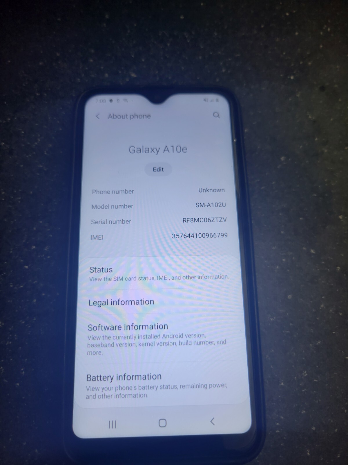 Samsung Galaxy A10e SM-A102U1 Cricket 32GB Grey/Blue Good
