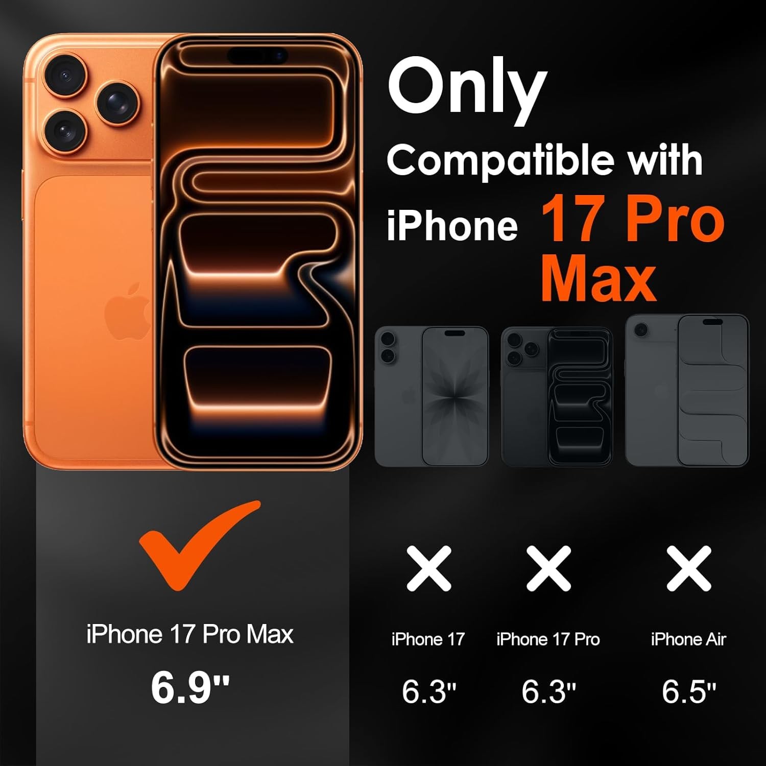 4-Pack Camera Lens Protector for iPhone 17 Pro Max Scratch-Resistant Tempered Gl