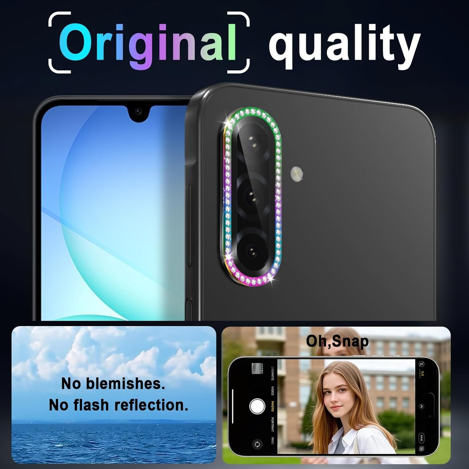 9H Hardness Camera Lens Protector for Galaxy A17, Scratch Resistant, Ultra-thin