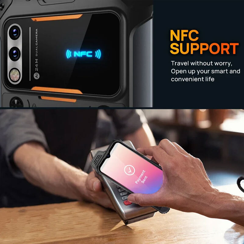 Global 4G LTE Android 13 Rugged Smartphone NFC Mobile Waterproof 128G UNIWA W999