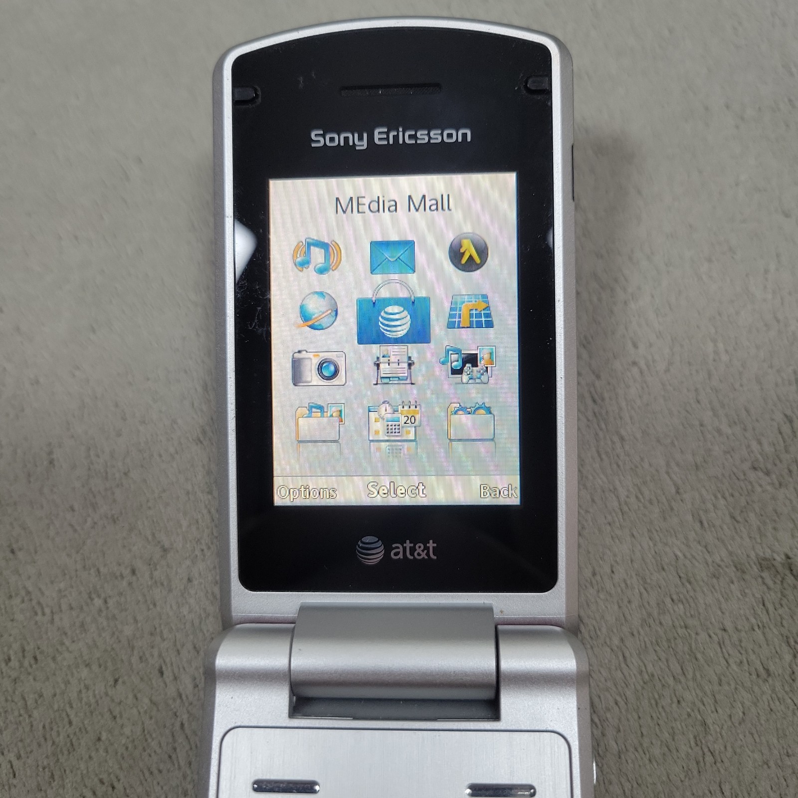 Sony Ericsson Walkman W518a Red AT&T Flip Cell Phone Tested Works Rare